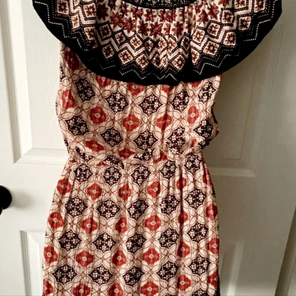 Aeropostale Black Cream MINI Off The Shoulders Sundress Women's Medium M EUC - Picture 9 of 16